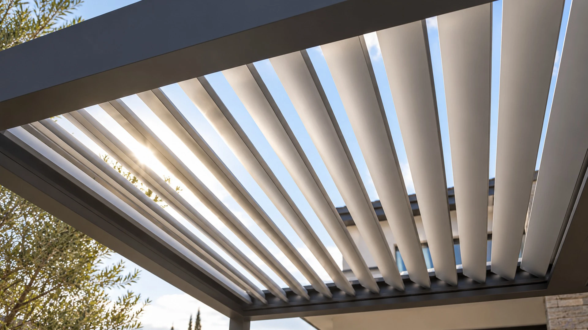 Partially Tilted Louver Pergolas Orange County