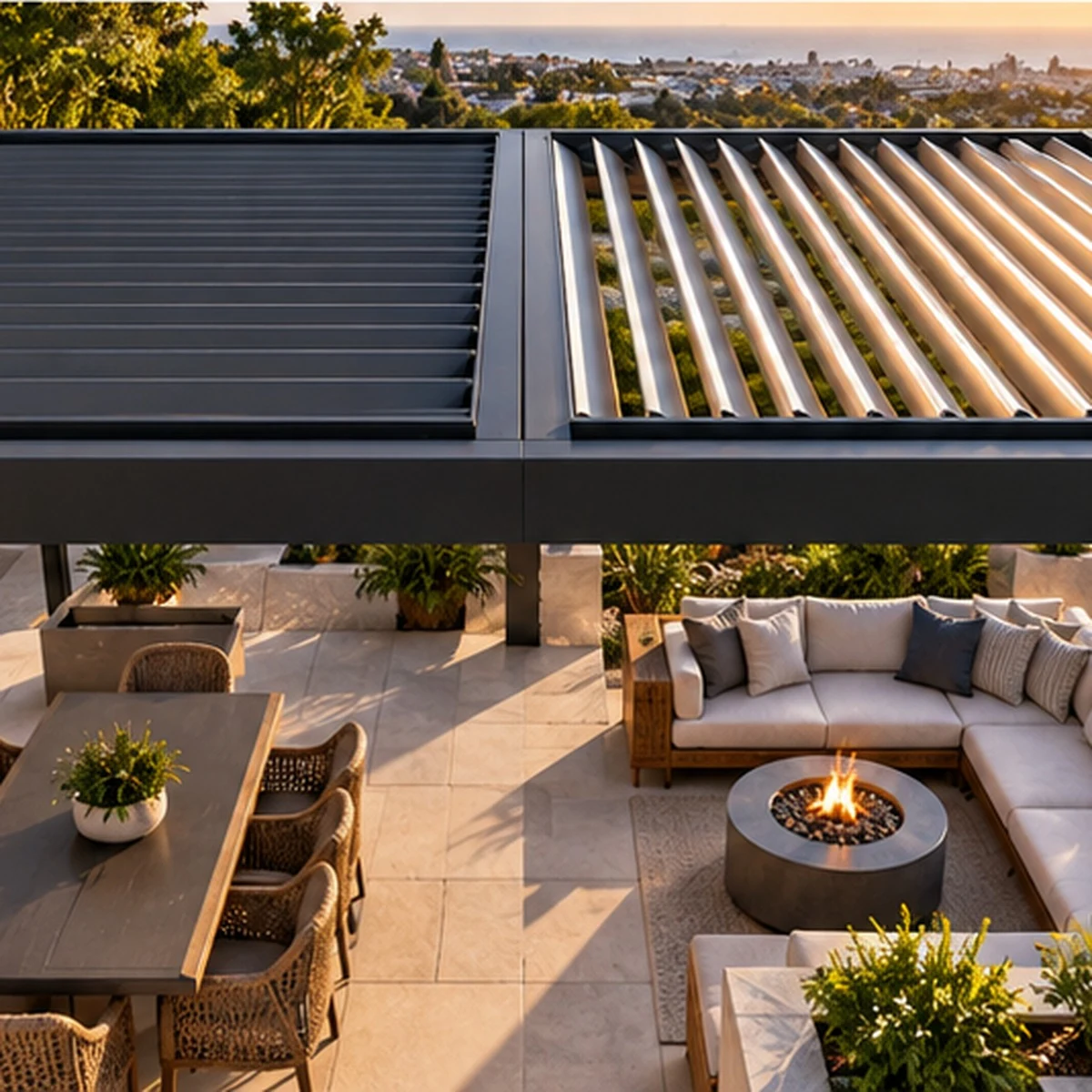 Pergolas Multiple Roof Zones